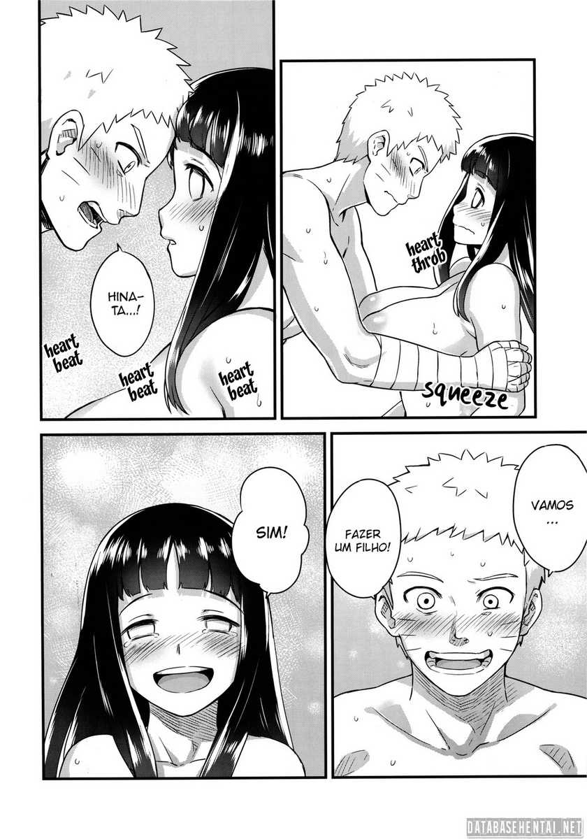 Hinata tomando banho pelada com Naruto