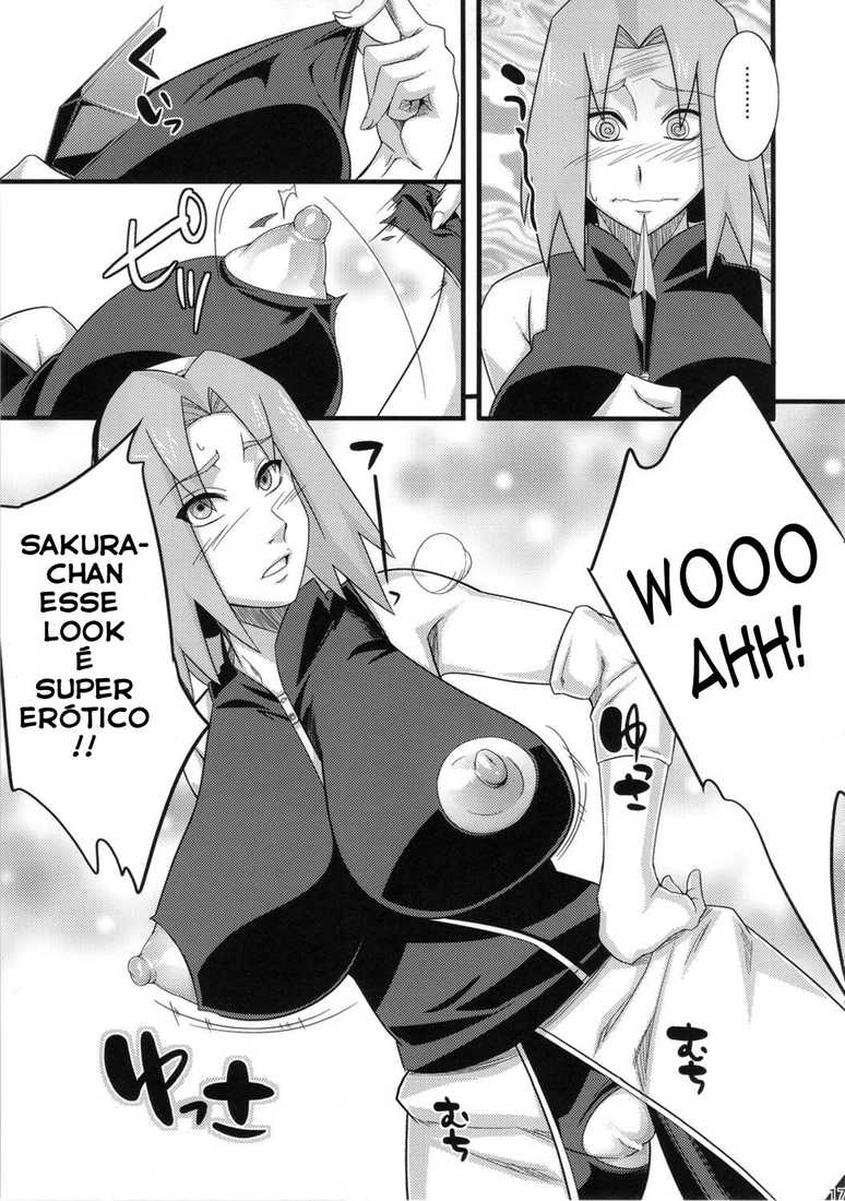 Naruto fazendo suruba com Sakura, Tsunade e Shizune