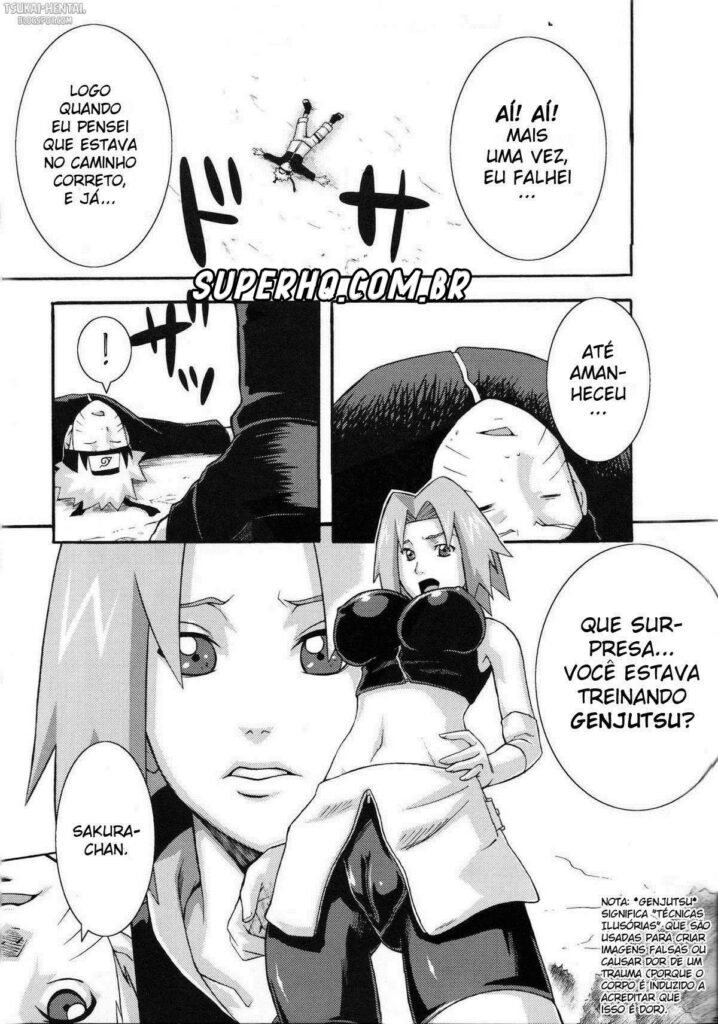 Naruto fodendo a bucetinha de Sakura - Hentai