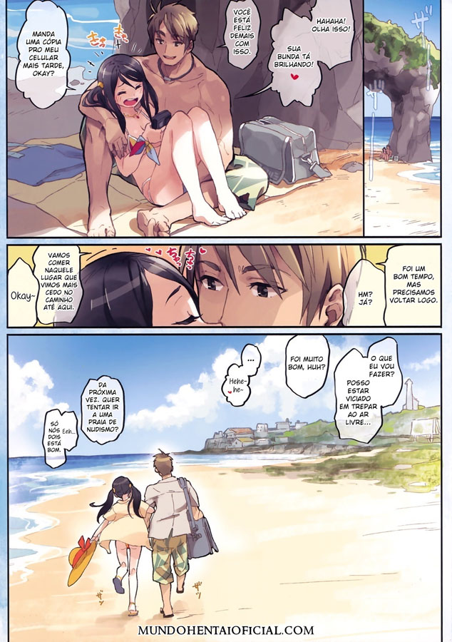 Romance em uma praia deserta