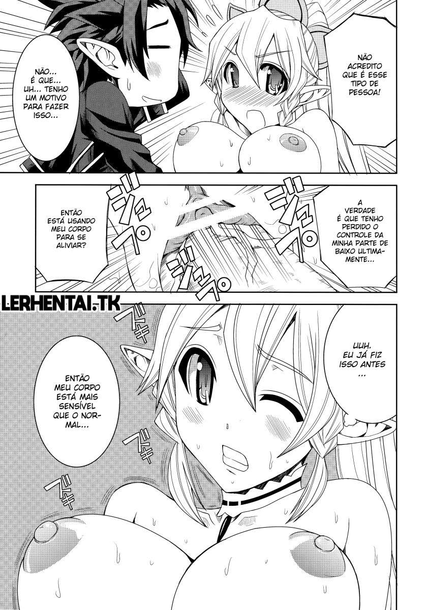 Sword Art Online - Kirito e Leafa fazendo sexo gostoso!