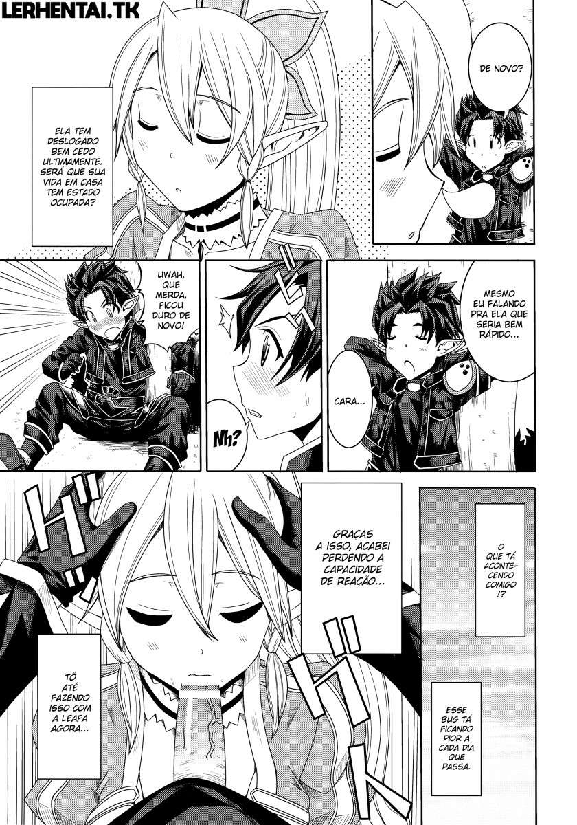 Sword Art Online - Kirito e Leafa fazendo sexo gostoso!