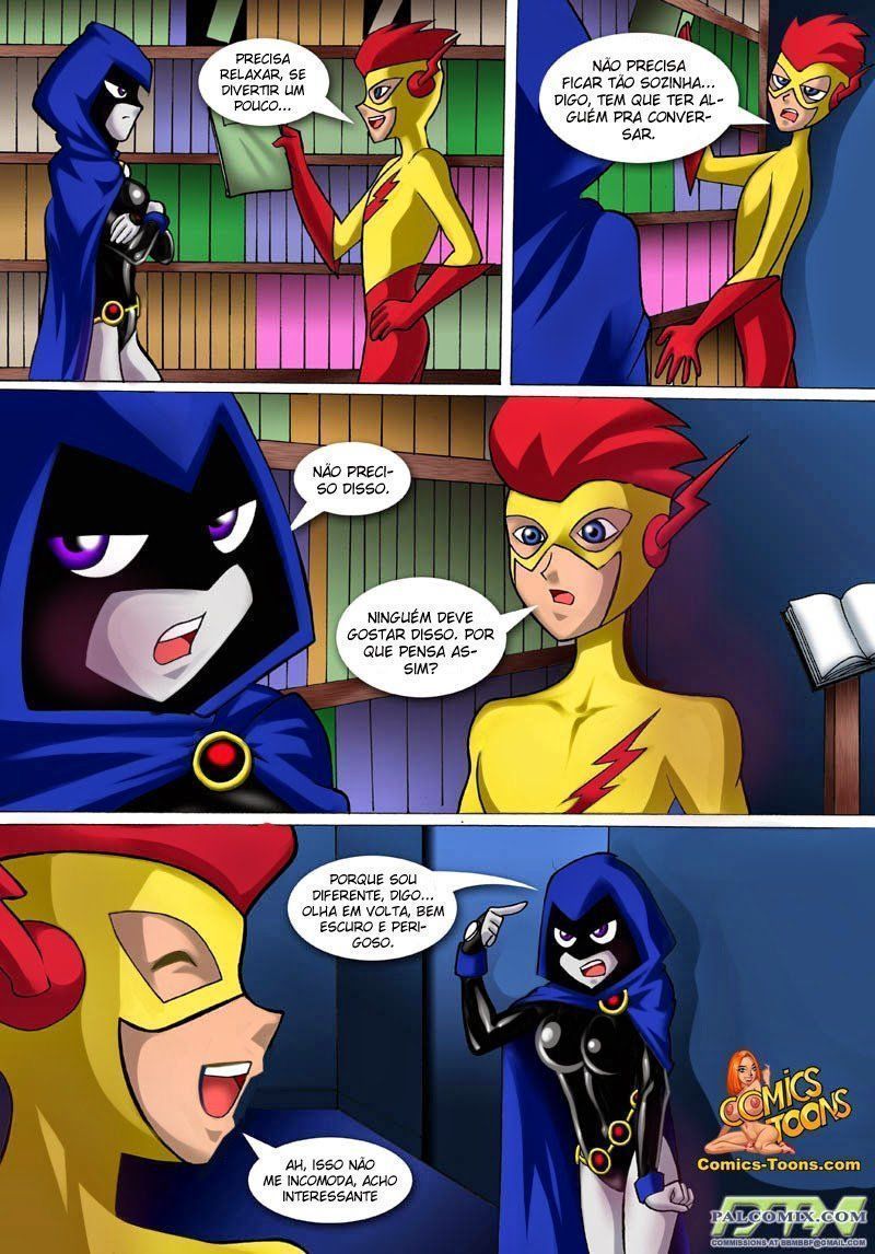 Kid Flash fodendo a Ravena