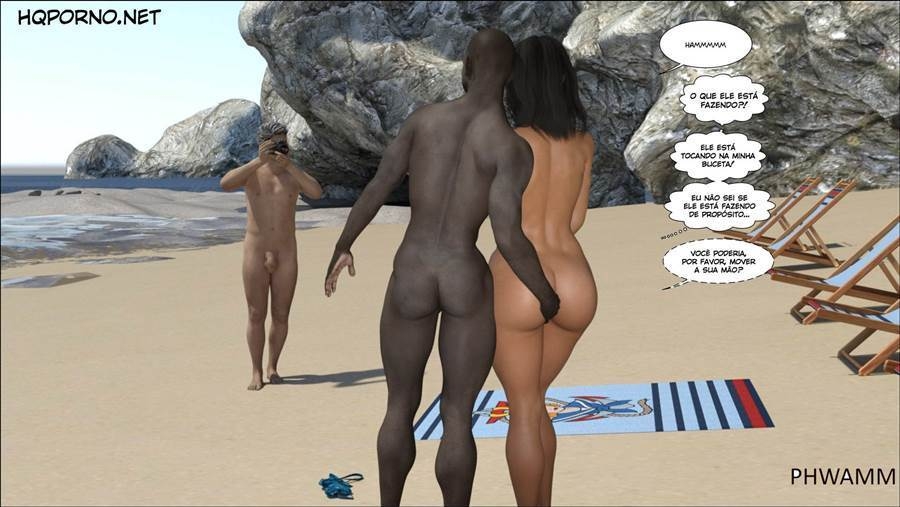 Tirinhas de Sexo - Nude's Beach