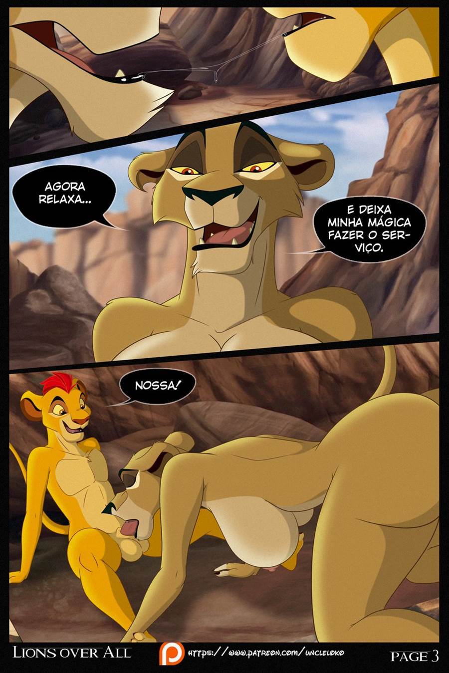 Rei Leão Porno - Sexo Selvagem na Floresta