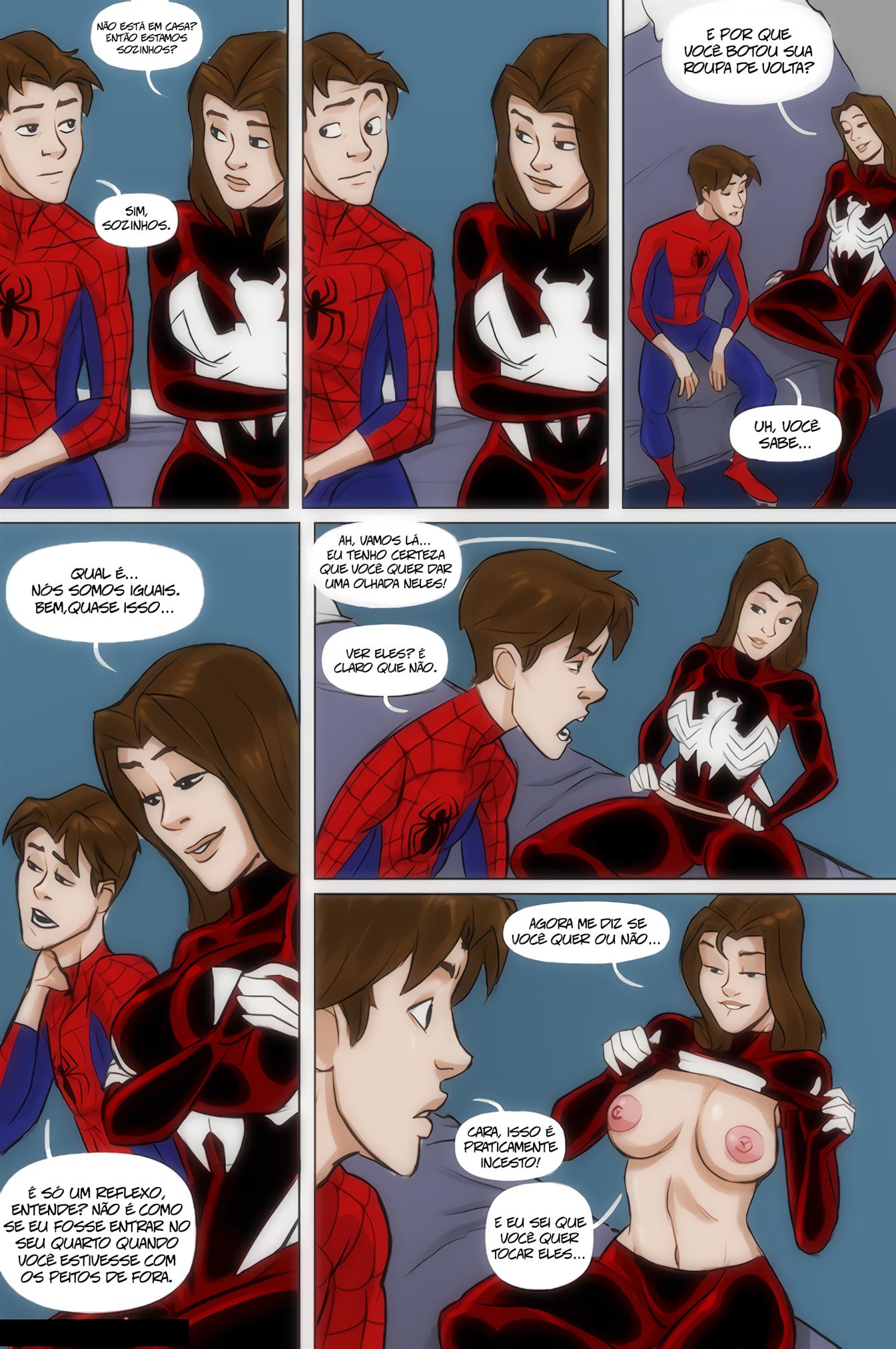 Ver comics porn - Marvel Hentai do Incesto Aranha